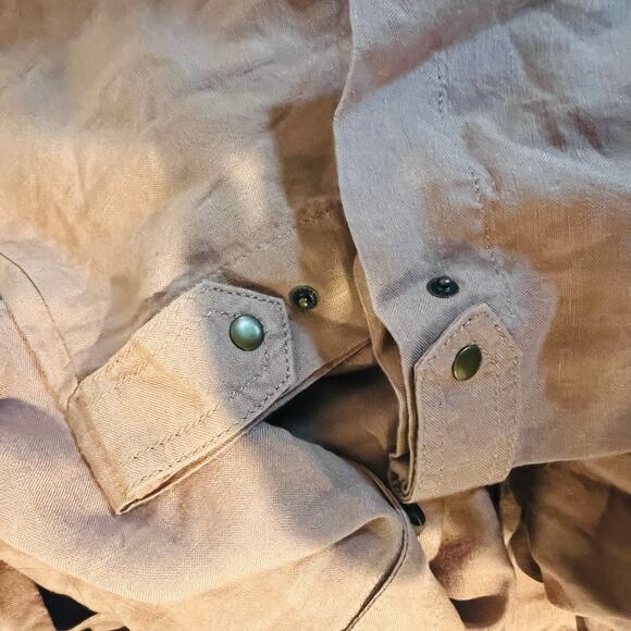 Express Dusty Pink Linen Blend Half Button Jumpsuit Size XS NWT - Picture 7 of 9